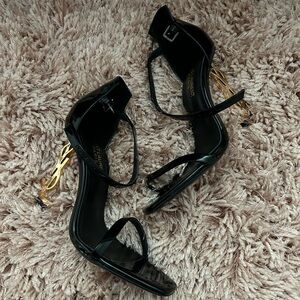 Saint Laurent Patent Leather Opyum Ysl Heels Pump Women's